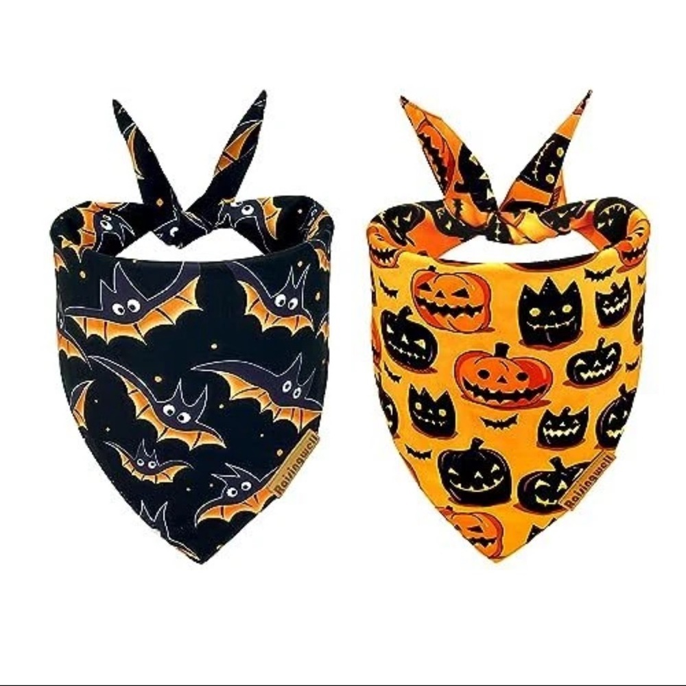Halloween Dog Bandanas 2Pk - NEW